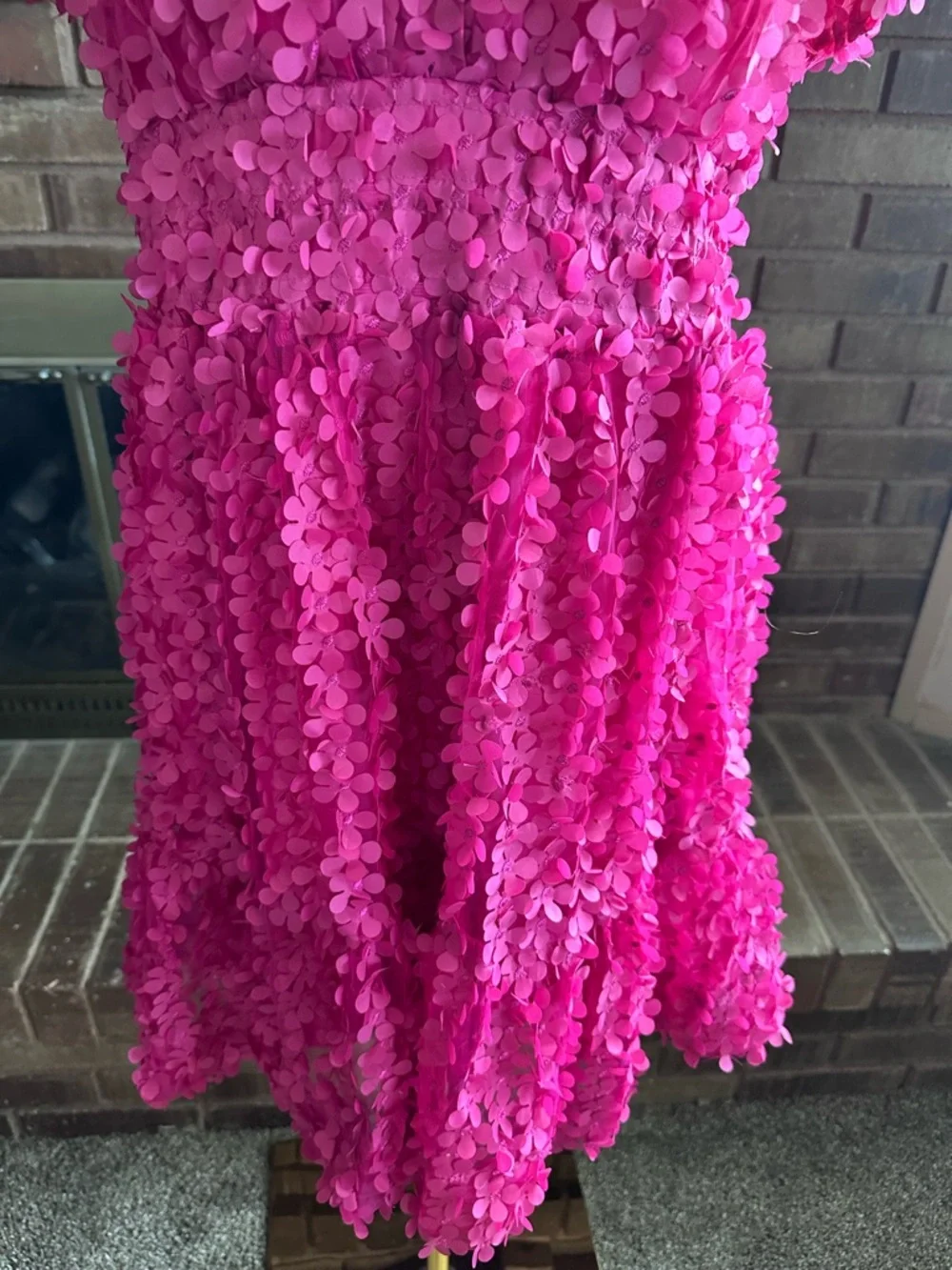 NWT Anthropologie Pink Somerset Floral Appliqué Mini Dress  XLP Stunning! - Picture 5 of 8